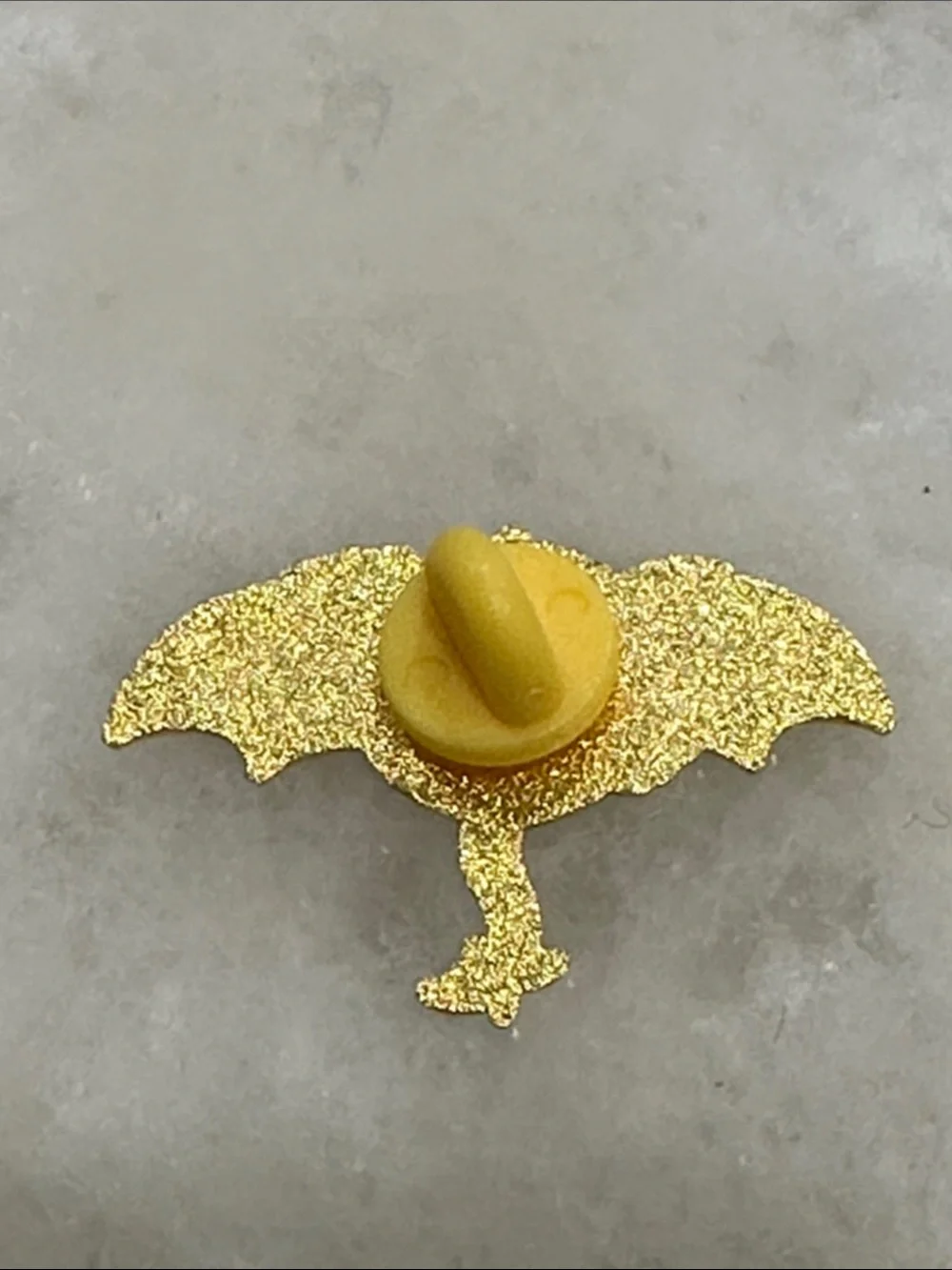 Gold and Black Dragon Enamel Pin with Moon Detail